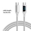 Doppel-Typ-C-Ladekabel 60W Schnellladung Eingebaute Leistungsanzeige Verstärkter Stecker 480 Mbit/s 60W Typ-Kabel