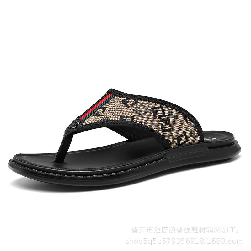 

Мужские сандалии новые пляжные шлепанцы повседневные и легкие для улицы двухцелевые цветные нескользящие сандалии дышащие модные пляжные 44 золотой