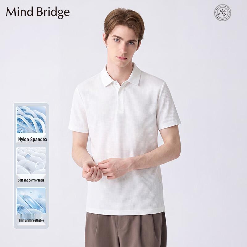 Mind Bridge Men s Classic Solid Polo Shirt XL кремово-белый
