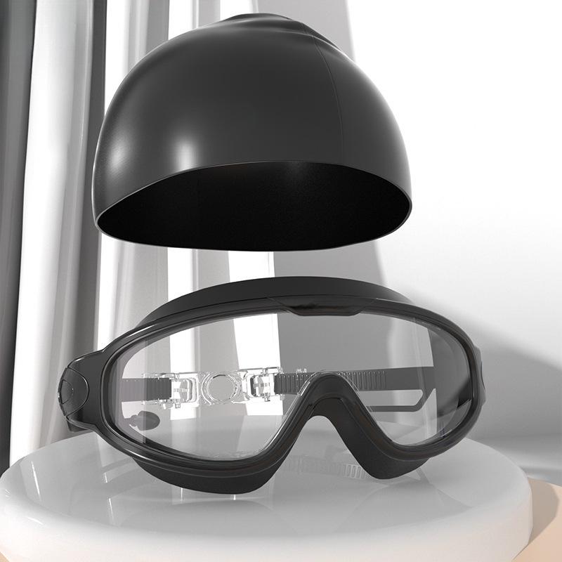 High-Definition, Anti-Fog, Waterproof Swimming Goggles with Earplugs for Adults