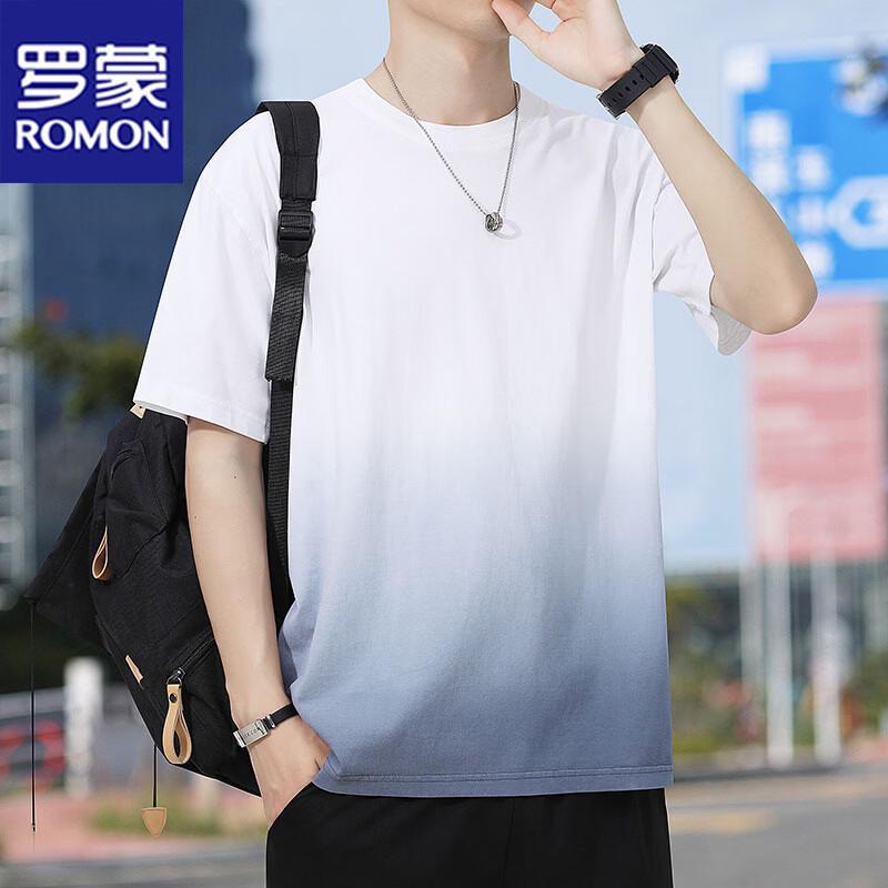 Romon Men s Short Sleeve Round Neck T-Shirt 3XL