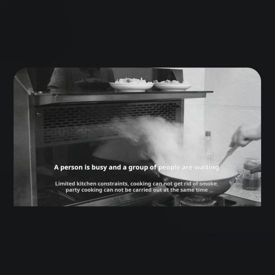 Portable Range Hood USB Powered 3-Speed Suction Fan Detachable Filter Desktop Kitchen Extractor Fan