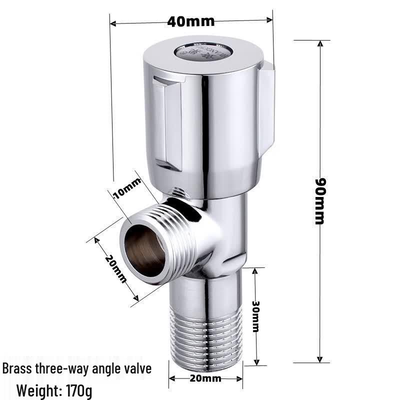 ZH222 Stainless Steel Angle Valve with Thickened Brass Core