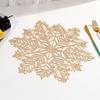 Snowflake PVC Christmas Placemat - Hot Stamping Christmas Table Decoration for Western Restaurants