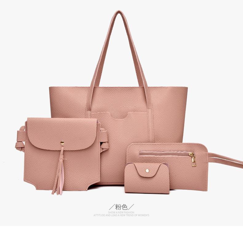Shoulder Bag Women'S Bag Mom Bag Small Bag Change Bag Four-Piece Gift Messenger Bag