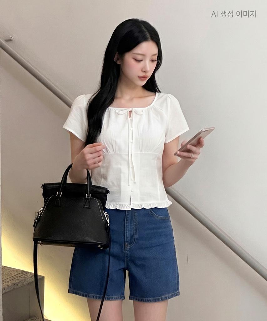 ROEM Frill Hem Blouse Rmblg37R13