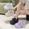 Fashion 9.5CM Spring Women Casual Sneaker Autumn Lace Up High Platform Shoes Thick Sole Sport Dad Shoes Woman Sneakers Chaussure Femme