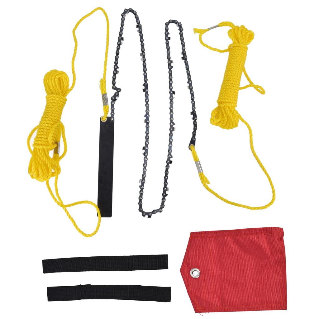 48 Zoll Baumast Hand Seilkettensäge 63 Zähne Hohe Härte Komfortabler Griff Faltbare Tasche