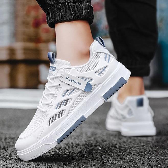 New men's shoes mesh white shoes student moral training board shoes trend fashion casual shoes soft sole sports shoes running shoes