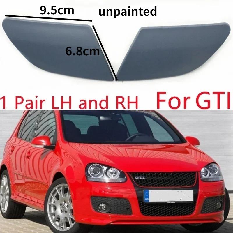 Front Bumper Headlamp Cover Head Light Washer Nozzle Cap For VW Golf V MK5 GTI R32 2003-2009