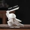 2pcs Ceramic Samurai Figurine Incense Burners Traditional Japanese Style Candles, Multipurpose Home Decor for Tea Ceremonies, Altar Display