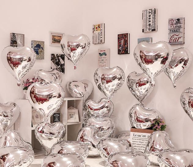

Свадебное украшение своими руками, воздушные шары «Любовь», День, романтическое предложение для дома, украшение «С Днем рождения», праздничные воздушные шары серебряный