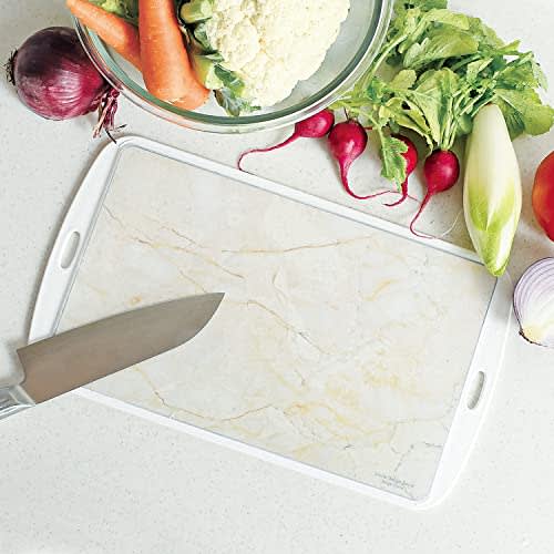 PEARL METAL Cutting Board, Medium Size, Antibacterial, Silver Ion Formula, Dishwasher Safe, Made In Japan, Beige Stone, Licute Design Board CC-1582