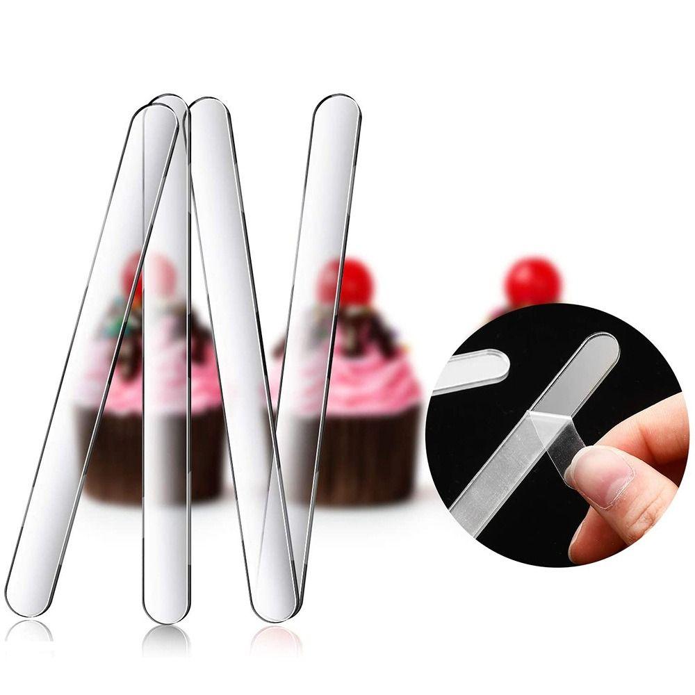 20Pcs Clear Reusable Ice Cream Sticks Summer Ice Cream Bars Rose Gold Acrylic Popsicle Sticks