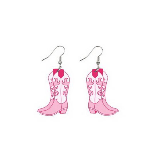 Yousheng 1 пара сережек Стильные деревянные серьги в ковбойском стиле Легкие свисающие серьги на западном крючке