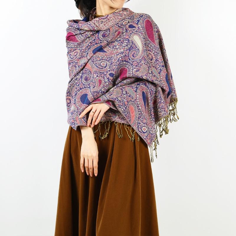 Spring and Autumn Mixed and matched scarf Shawl dual-purpose jacquard small cashew long towel travel photo long towel headscarf