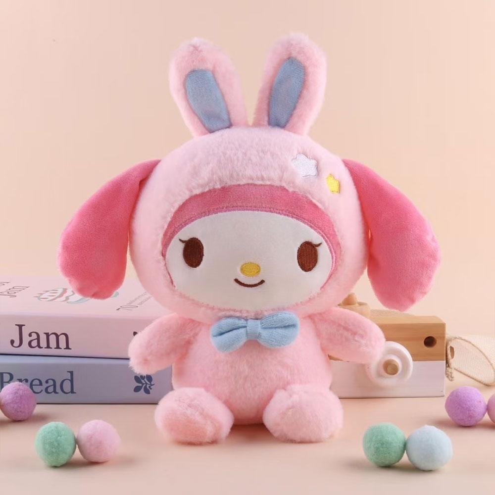 New 25CM Sanrio Plush Doll Toys Kawaii Hello Kitty Kuromi Melody Cinnamoroll Soft Stuffed Plushie Toy Anime Toy Gift For Kids