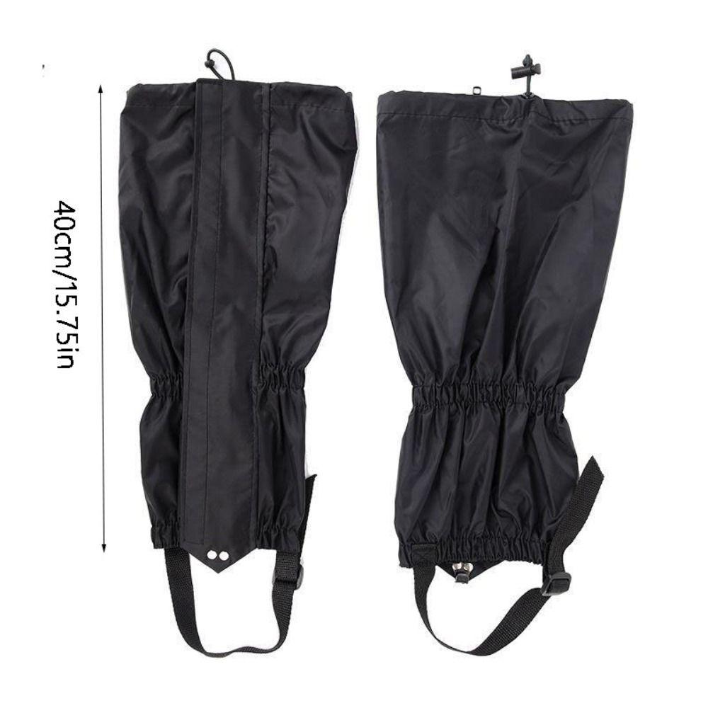 Long Tube Winter Outdoor Leg Gaiters Waterproof Keep Warm Pants Shoes Cover with Zipper Elastic Strap Legs Protection Guards