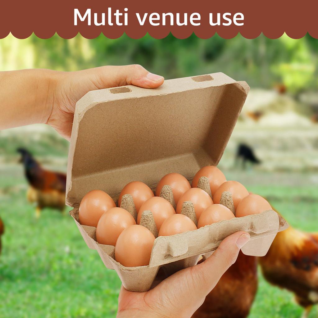 20/30 Pcs Egg Storage Box 3x4 Style Paper Pulp Empty Egg Cartons Reusable Cardboard Egg Cartons Multi-purpose Organizer for Home