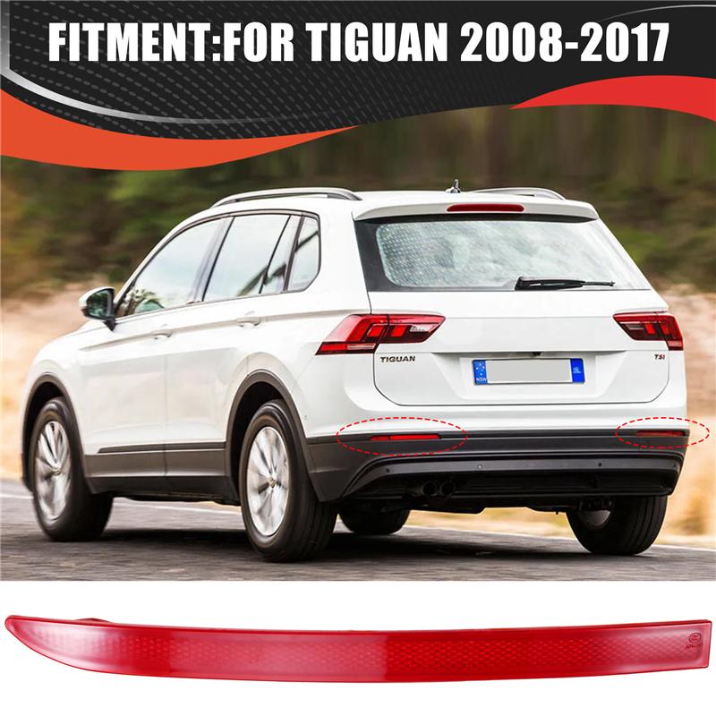 A58X-For Tiguan 2008-2017 Car Red Plastic Rear Bumper Reflectors Pair Left & Right 5ND945105 5ND945106