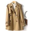 Women's Long Trench Coat Petite Oversized Spring/Autumn Fashion Korean Style Waistline British Style Trendy Outerwear