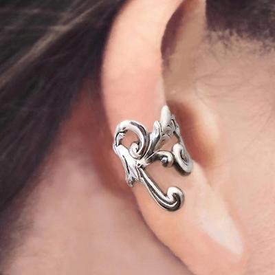 Earbone Clip Men And Women Without Piercing Hip Hop Cool Cool Thai Silver Vintage Earclip Personality Earrings