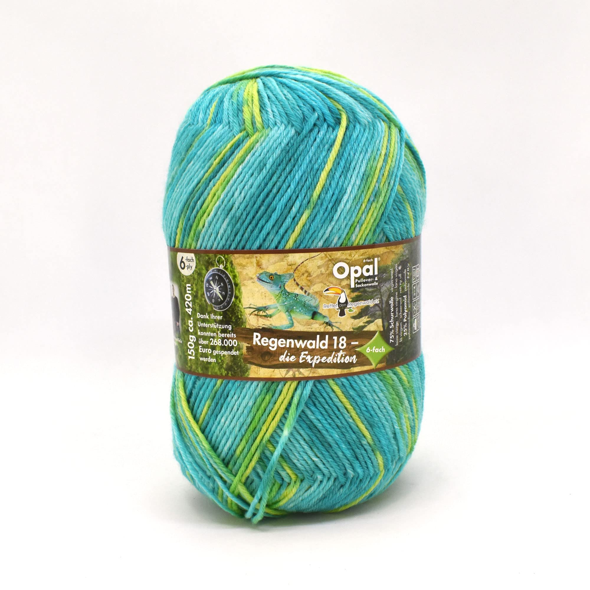 

Opal Sock Yarn 18 6ply Regenwald 11217