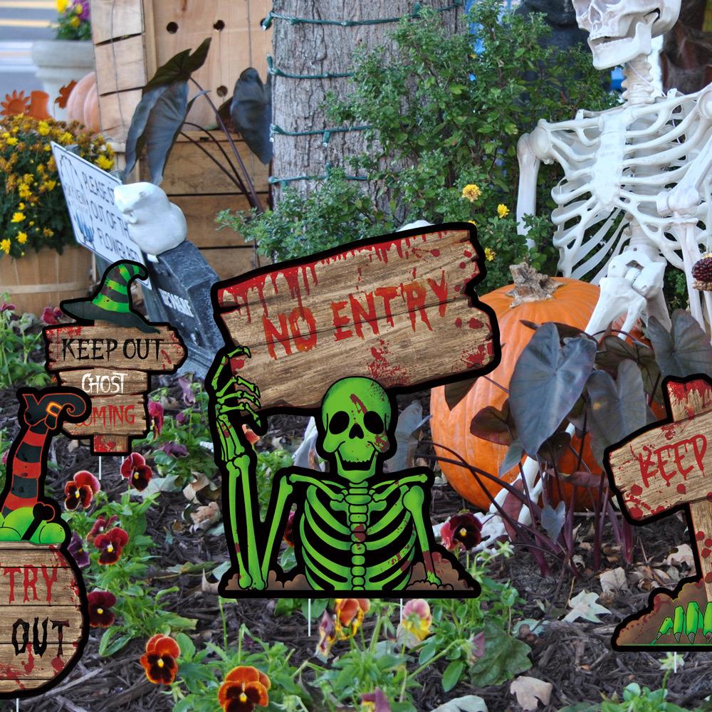 ZKB004 Halloween Skull Yard Stake: Festive Outdoor Decoration