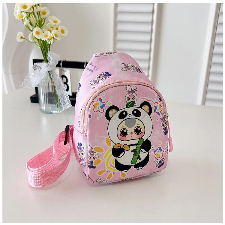 New children's breast bag cute cartoon animation printed shoulder bag leisure travel children's fun messenger bag backpack