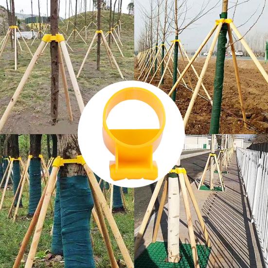 10Pcs Tree Support Frame Anti-skid Easy To Install Strong Construction Plastic Large Tree Growing Support Stakes Home Supplies