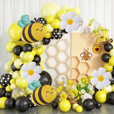 1 Stück Biene Gänseblümchen 32 Zoll Zahlen Folienballon Set Kinder 0-9 Jahre alt Geburtstag Jubiläum Abschluss Muttertag Party Dekoration