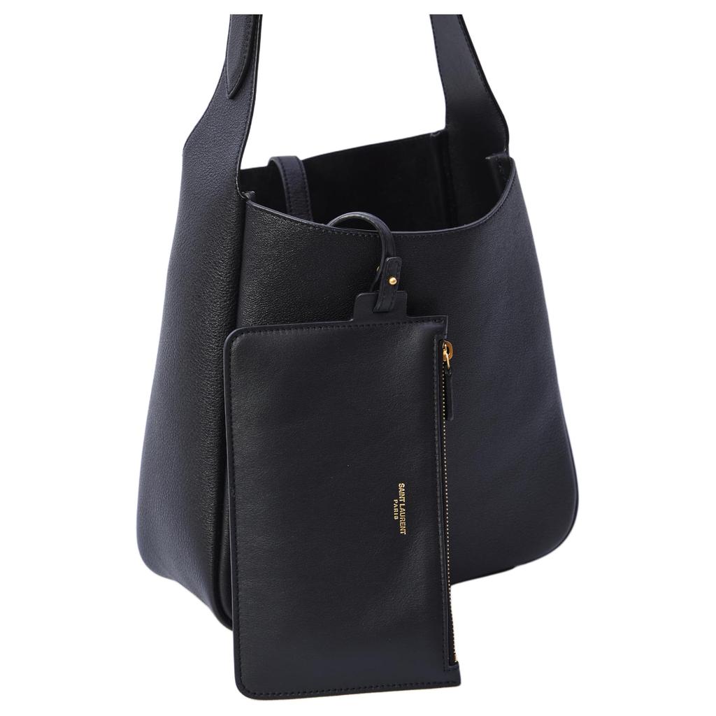 SAINT LAURENT Le 5 A 7 Calfskin Handbag, Shoulder Bag Small Women's Black 850533-AAAUQ-1000