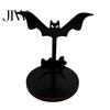 Halloween Candle Holder Wooden Holder, Black Hollow Crow Spider Tealight Display Spooky Pumpkin Tea Light Decor Stand, Gothic Silhouette Tabletop for