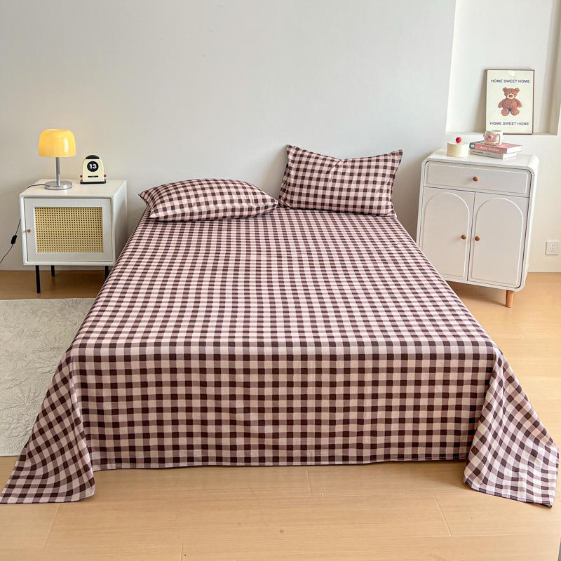 Cotton Polished Sheets Three-piece Set, Pure Cotton Student Dormitory Single Skin-friendly Sheets Three-piece Set