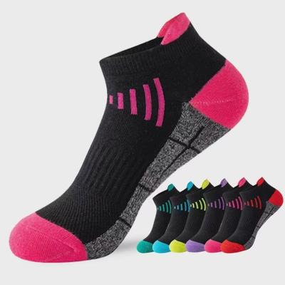 5 Pairs Men's Cotton Ankle Socks Athletic Cushioned Performance Socks Moisture Wicking