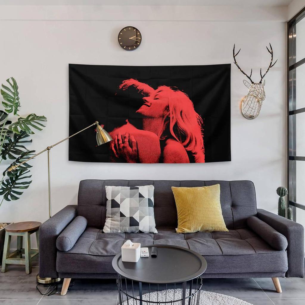 Fashion Music Girl Band Tapestry Concert Backdrop Fan Room Bedroom Living Room Wall Decor Hanging Cloth