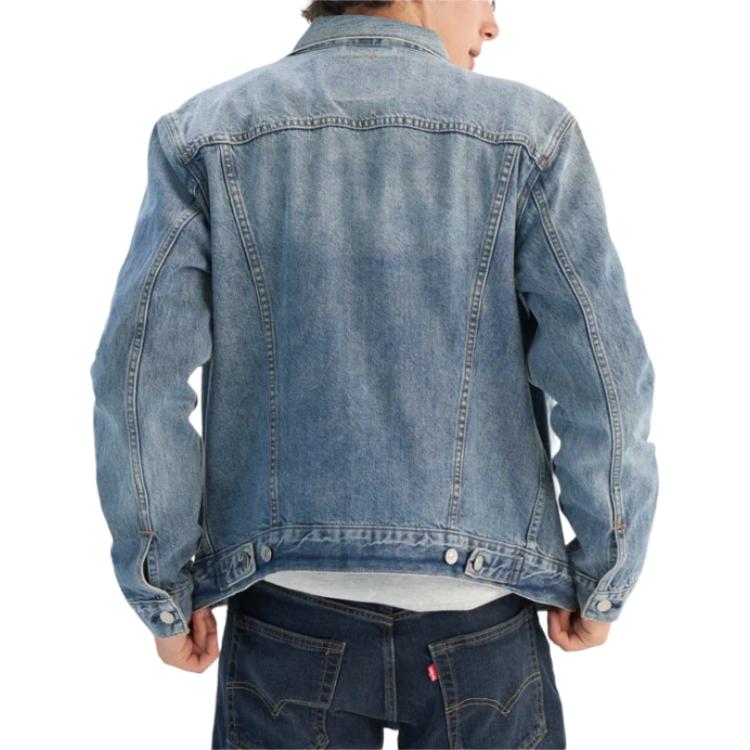 Levis Denim Wanderer Series Fw24 Denim Wanderer Series Lapel Single-Breasted Loose Straight Long Sleeve Denim Jacket Men Jackets Light-Blue 0015E-0006