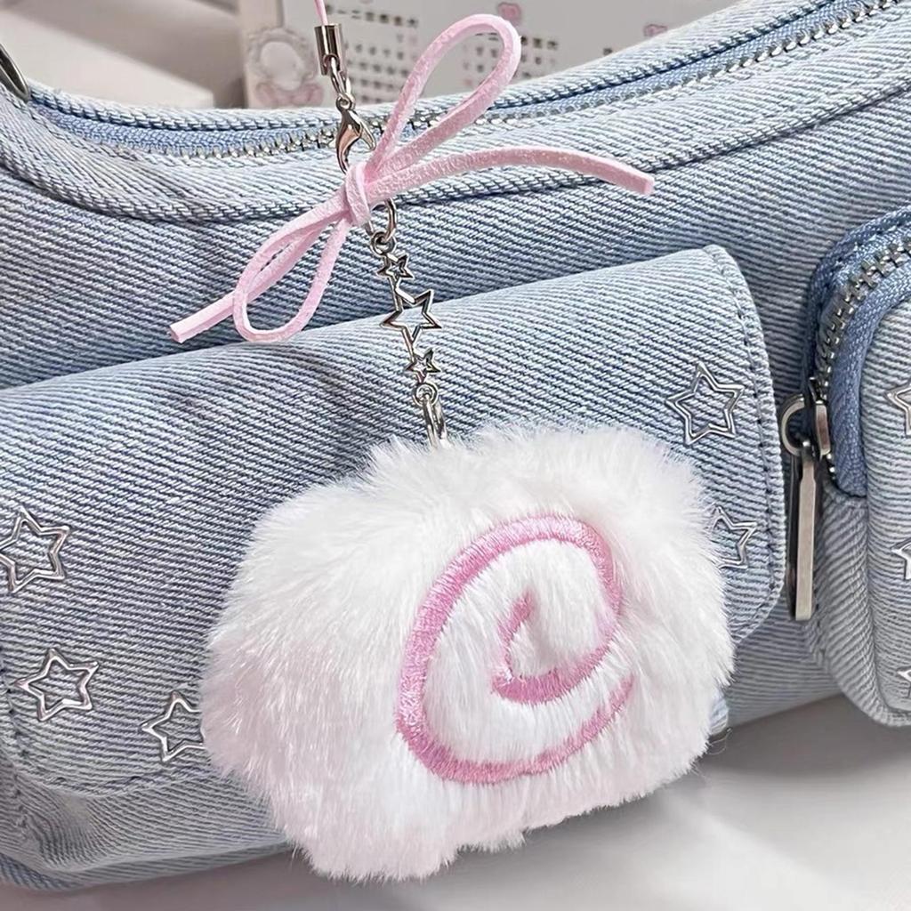 Soft Embroidered Fish Keychain Delicate Accessory Hand Woven Fish Board Soft Keychain Room Handcrafted Fish Plate Charm