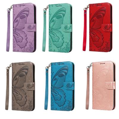Kožené knižní pouzdro Big Butterfly Emboss pro Samsung Series.Galaxy S7 S8 S9 S10 S20 S21 S22 S23 S24 Series, Note Series, A Series, J Series, M Series...