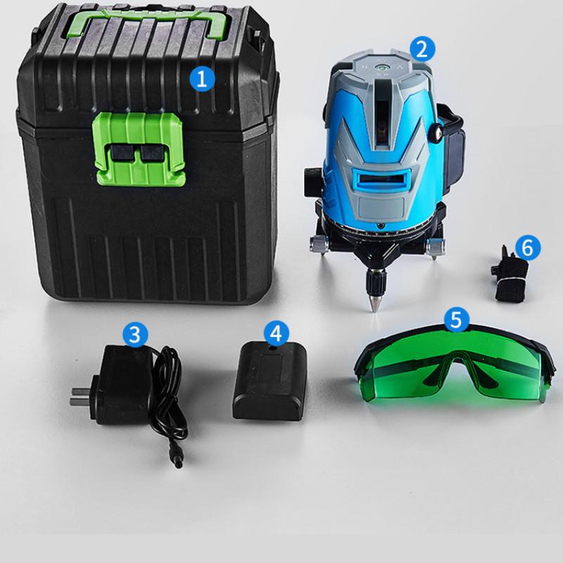 2/3/5 Line Green Light Laser Level High Precision Auto Self Leveling Strong Light Level 360° Horizontal and Vertical Cross Laser Projector 135 * 195mm