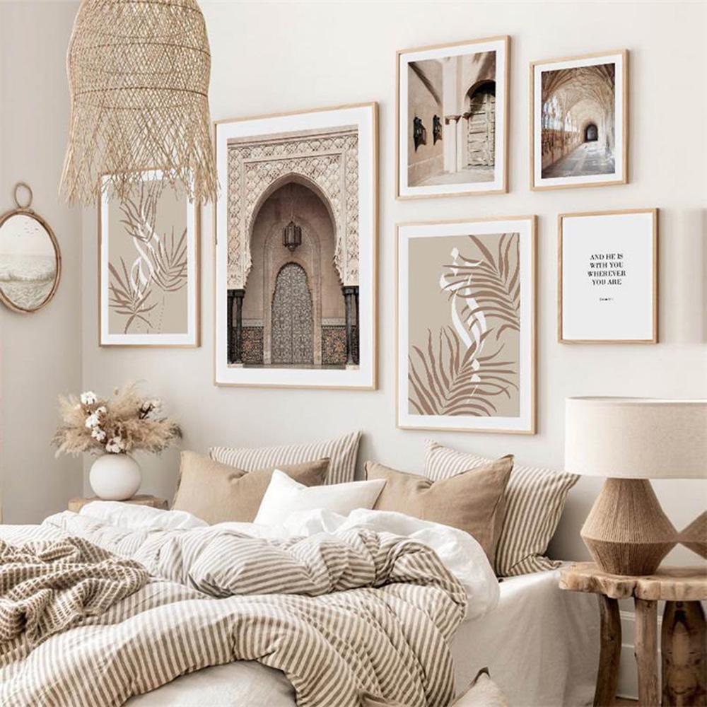 Bohemian Wall Art Poster and Prints Architecture Door Nature Aesthetic Landscape Canvas Wall Painting Artwork Picture for Home