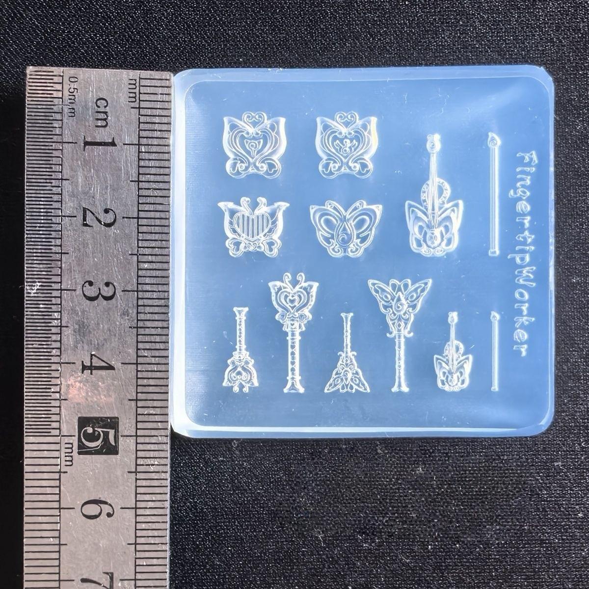High-Transparency Silicone Mold for Witch-Themed Nail Art