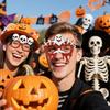 Pack of 3 Halloween Party Eyewear Pumpkin Bat Skull Decorations Comfortable Fit Glasses Accessories For Kids Adults