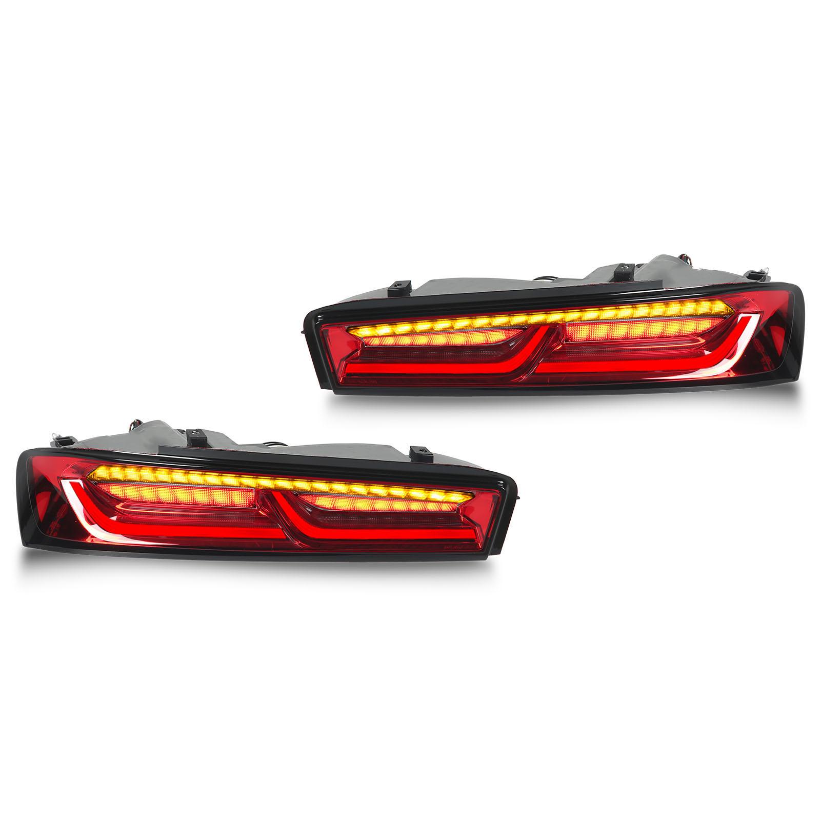 LED Taillight Assembly Rear Brake Turn Signal Light IP67 Waterproof Replacement for Camaro 2016‑2018 Red