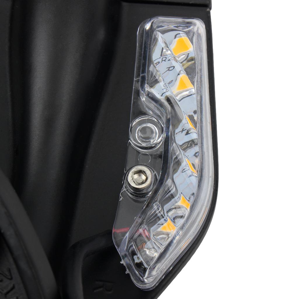 For Honda Yamaha Suzuki KAWASAKI Ducati Motorcycle Mirrors with LED Light Motorbike Winglets Wing Side Mirrors Adjustable