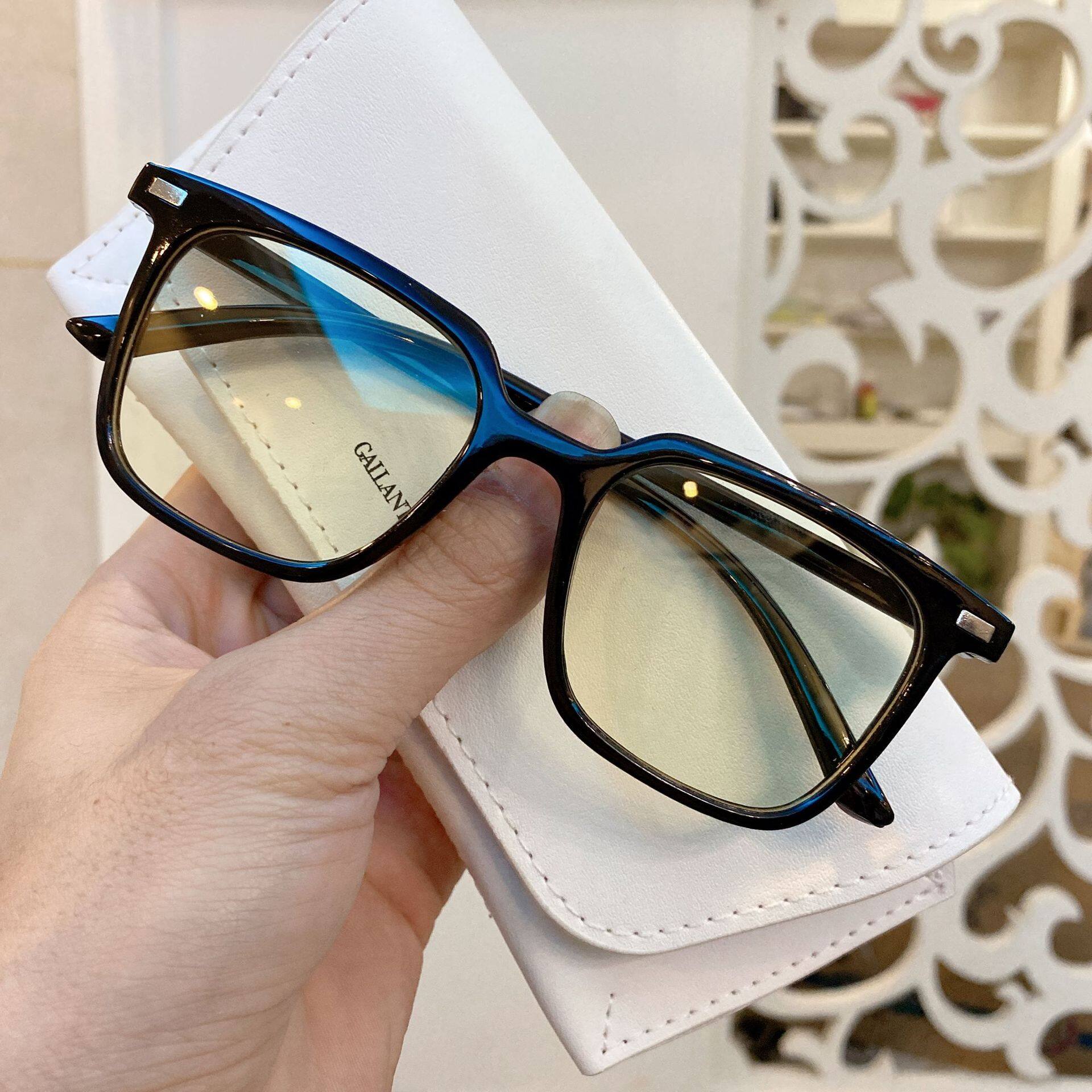 

Мужские солнцезащитные очки, трендовые квадратные солнцезащитные очки, модные солнцезащитные очки Ocean Sheet Rice Nail, мужские и женские солнцезащитные очки жёлтый