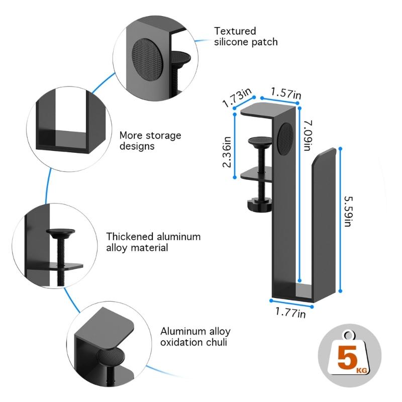 Adjustable Laptop Holders Desk Side Storage Office Desk Organisers PC Holders Hanging Laptop Organiser Desk Organisers