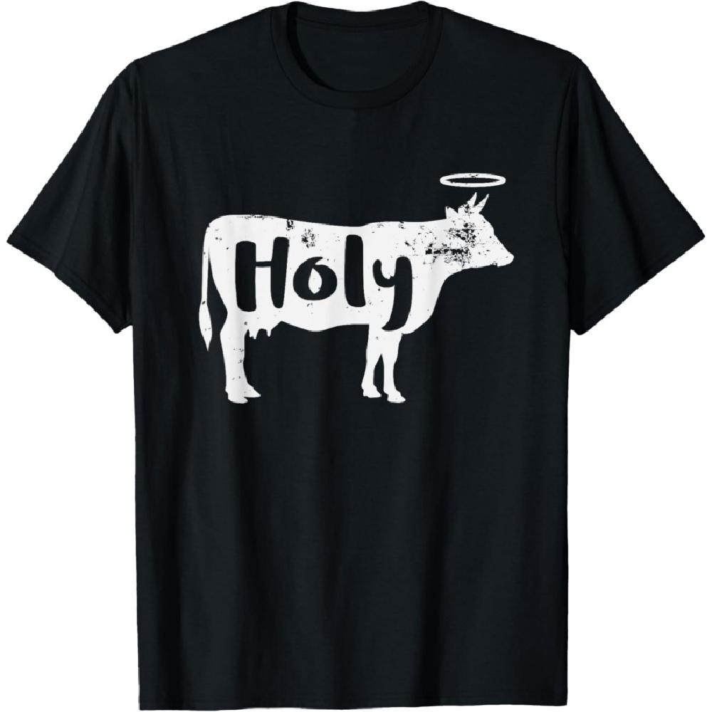 Holy Cow Funny Dairy Farmer Midwest Pride T-Shirt S чёрный