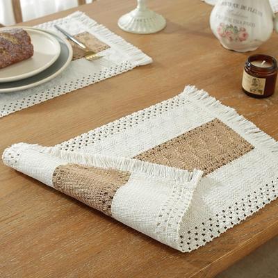 Tischdecke Platzsets mit geflochtener Quaste Boho Esstischmatte Küchenuntersetzer für Heimparty Hochzeitsdekoration Untersetzer
