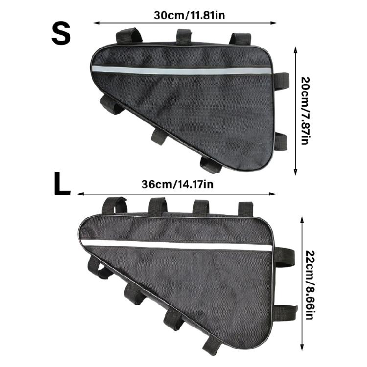 Electric Bike Bag Triangular Lithium Battery Pack Organizers Bike Frame Bag Electric Scooter Battery Pack Storage Bag